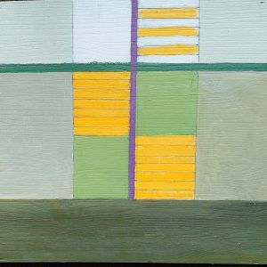 Town House stairs (Green Stairs) 29 x 32 cms. Oil on wood.